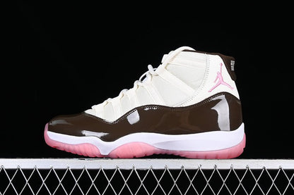 AIR Jordan 11 Neapolitan Aj11 White - - Pink Sneakers - Black Unisex Streetwear Limited Edition - Introducing the Air Jordan 11 Neapolitan AJ11 White/Black/Pink, a stunning addition to the Jordan Bran