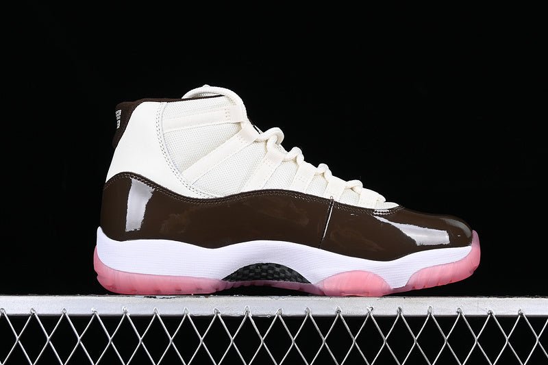 AIR Jordan 11 Neapolitan Aj11 White - - Pink Sneakers - Black Unisex Streetwear Limited Edition - Introducing the Air Jordan 11 Neapolitan AJ11 White/Black/Pink, a stunning addition to the Jordan Bran