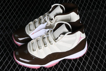 AIR Jordan 11 Neapolitan Aj11 White - - Pink Sneakers - Black Unisex Streetwear Limited Edition - Introducing the Air Jordan 11 Neapolitan AJ11 White/Black/Pink, a stunning addition to the Jordan Bran