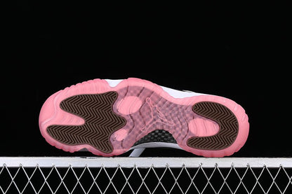 AIR Jordan 11 Neapolitan Aj11 White - - Pink Sneakers - Black Unisex Streetwear Limited Edition - Introducing the Air Jordan 11 Neapolitan AJ11 White/Black/Pink, a stunning addition to the Jordan Bran