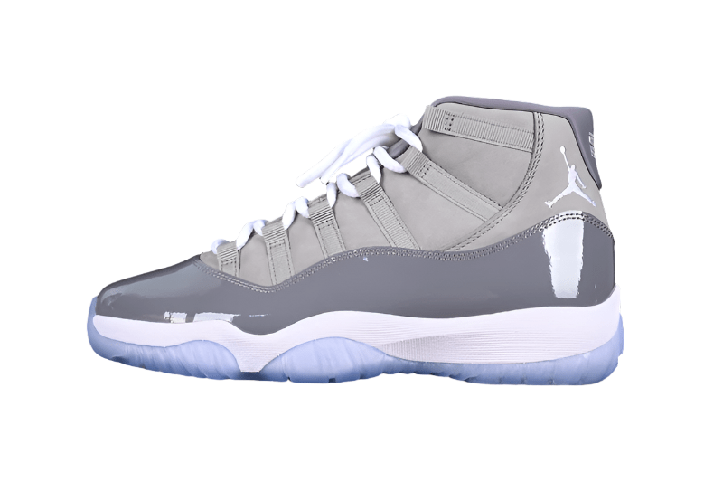 AIR Jordan 11 Retro 2021 Medium Sneakers - Grey Unisex Streetwear Limited Edition - Step into iconic style with the Air Jordan 11 Retro 2021 Medium Grey sneakers, a