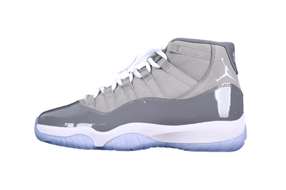 AIR Jordan 11 Retro 2021 Medium Sneakers - Grey Unisex Streetwear Limited Edition - Step into iconic style with the Air Jordan 11 Retro 2021 Medium Grey sneakers, a
