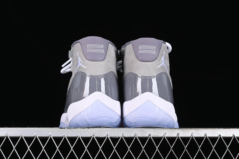 AIR Jordan 11 Retro 2021 Medium Sneakers - Grey Unisex Streetwear Limited Edition - Step into iconic style with the Air Jordan 11 Retro 2021 Medium Grey sneakers, a