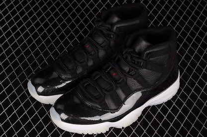 AIR Jordan 11 Retro 72-10 - - Varsity Red - Black Unisex Streetwear Limited Edition - Celebrate basketball history with the Air Jordan 11 Retro 72-10 Black/Black/Varsity Red, a homage to