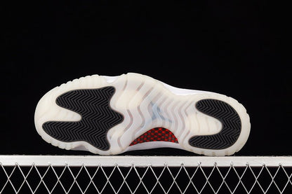 AIR Jordan 11 Retro 72-10 - - Varsity Red - Black Unisex Streetwear Limited Edition - Celebrate basketball history with the Air Jordan 11 Retro 72-10 Black/Black/Varsity Red, a homage to