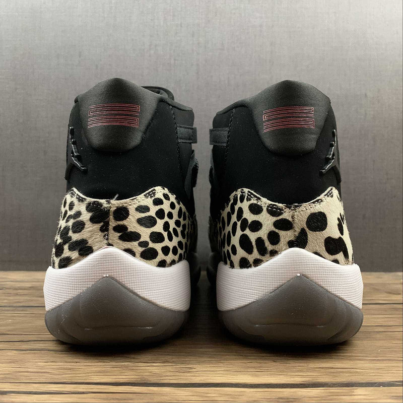 AIR Jordan 11 Retro Animal Instinct - Red-sail-white - Black Unisex Streetwear Limited Edition - **Air Jordan 11 Retro Animal Instinct Black/Red-Sail-White** Unleash your wild side with the Air Jordan