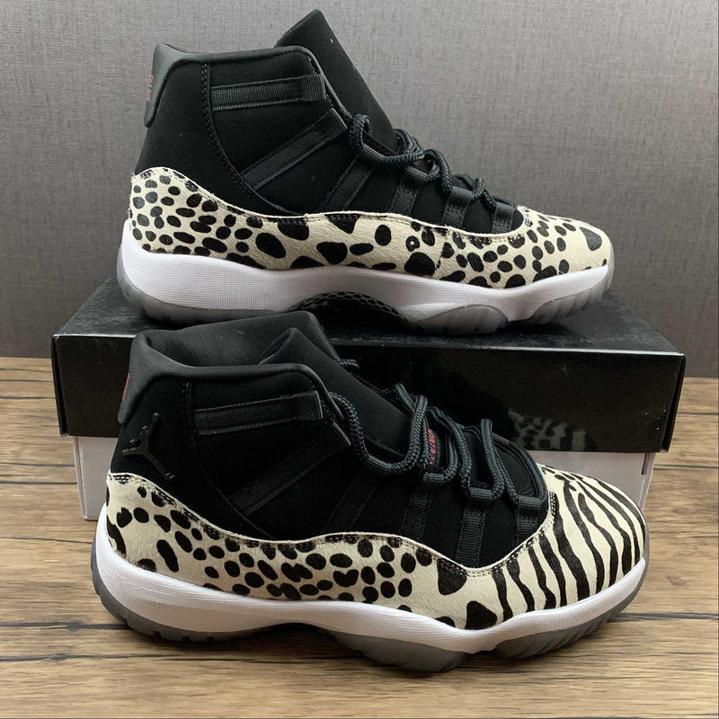 AIR Jordan 11 Retro Animal Instinct - Red-sail-white - Black Unisex Streetwear Limited Edition - **Air Jordan 11 Retro Animal Instinct Black/Red-Sail-White** Unleash your wild side with the Air Jordan