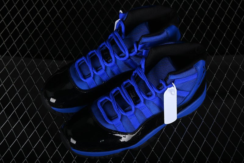 AIR Jordan 11 Retro - Blue Sneakers - Black Unisex Streetwear Limited Edition - Discover timeless elegance and athletic performance with the Air Jordan 11 Retro Black/Blue, a classic
