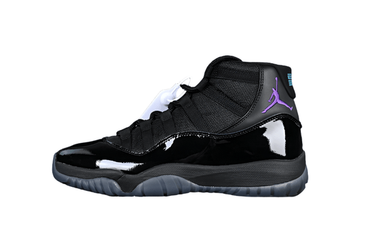 AIR Jordan 11 Retro - Gamma Blue-varsity Maize - Black Unisex Streetwear Limited Edition - The Air Jordan 11 Retro Black/Gamma Blue-Varsity Maize is a bold and stylish addition to