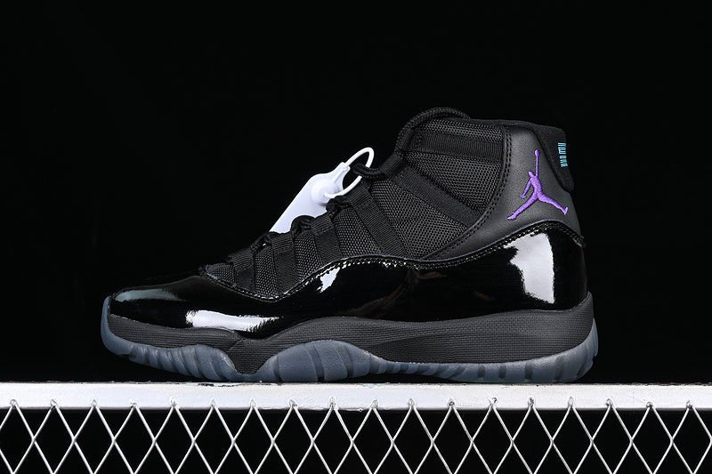AIR Jordan 11 Retro - Gamma Blue-varsity Maize - Black Unisex Streetwear Limited Edition - The Air Jordan 11 Retro Black/Gamma Blue-Varsity Maize is a bold and stylish addition to