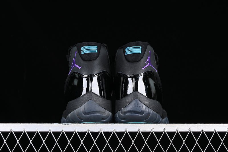 AIR Jordan 11 Retro - Gamma Blue-varsity Maize - Black Unisex Streetwear Limited Edition - The Air Jordan 11 Retro Black/Gamma Blue-Varsity Maize is a bold and stylish addition to