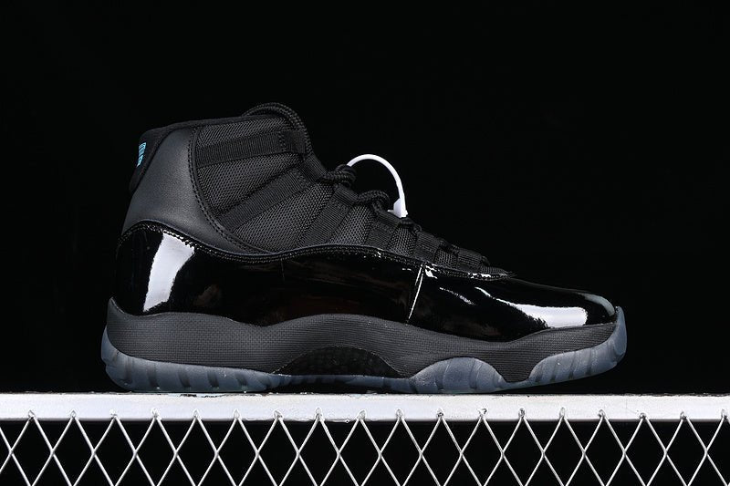 AIR Jordan 11 Retro - Gamma Blue-varsity Maize - Black Unisex Streetwear Limited Edition - The Air Jordan 11 Retro Black/Gamma Blue-Varsity Maize is a bold and stylish addition to