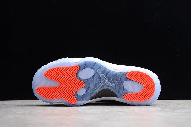 AIR Jordan 11 Retro - Infrared 23-pr Platinum Sneakers - Black Unisex Streetwear Limited Edition - **Air Jordan 11 Retro Black/Infrared 23-PR Platinum** Step into iconic style with the Air Jordan