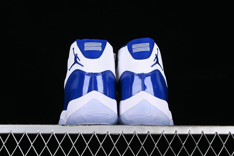 AIR Jordan 11 Retro Concord Sketch - White Unisex Streetwear Limited Edition - The Air Jordan 11 Retro Concord Sketch White is a fresh and stylish addition to