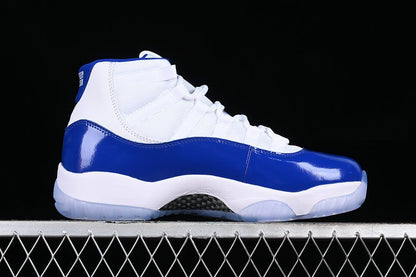 AIR Jordan 11 Retro Concord Sketch - White Unisex Streetwear Limited Edition - The Air Jordan 11 Retro Concord Sketch White is a fresh and stylish addition to