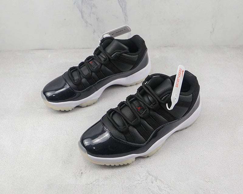 AIR Jordan 11 Retro Low 72-10 - Gym Red - White - Sail - Black Unisex Streetwear Limited Edition - Celebrate one of the greatest seasons in basketball history with the Air Jordan 11 Retro