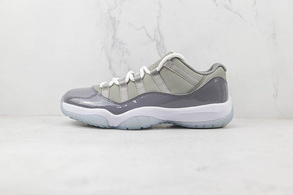 AIR Jordan 11 Retro Low Bg Medium Grey - White-gunsmoke Sneakers Unisex Streetwear Limited Edition - **Air Jordan 11 Retro Low BG Medium Grey/White-Gunsmoke** Elevate your sneaker collection with the
