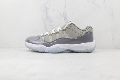AIR Jordan 11 Retro Low Bg Medium Grey - White-gunsmoke Sneakers Unisex Streetwear Limited Edition - **Air Jordan 11 Retro Low BG Medium Grey/White-Gunsmoke** Elevate your sneaker collection with the