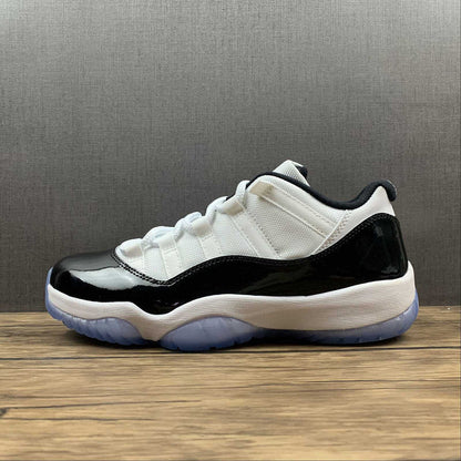 AIR Jordan 11 Retro Low Concord White - - Black Unisex Streetwear Limited Edition - Elevate your sneaker collection with the timeless appeal of the Air Jordan 11 Retro Low