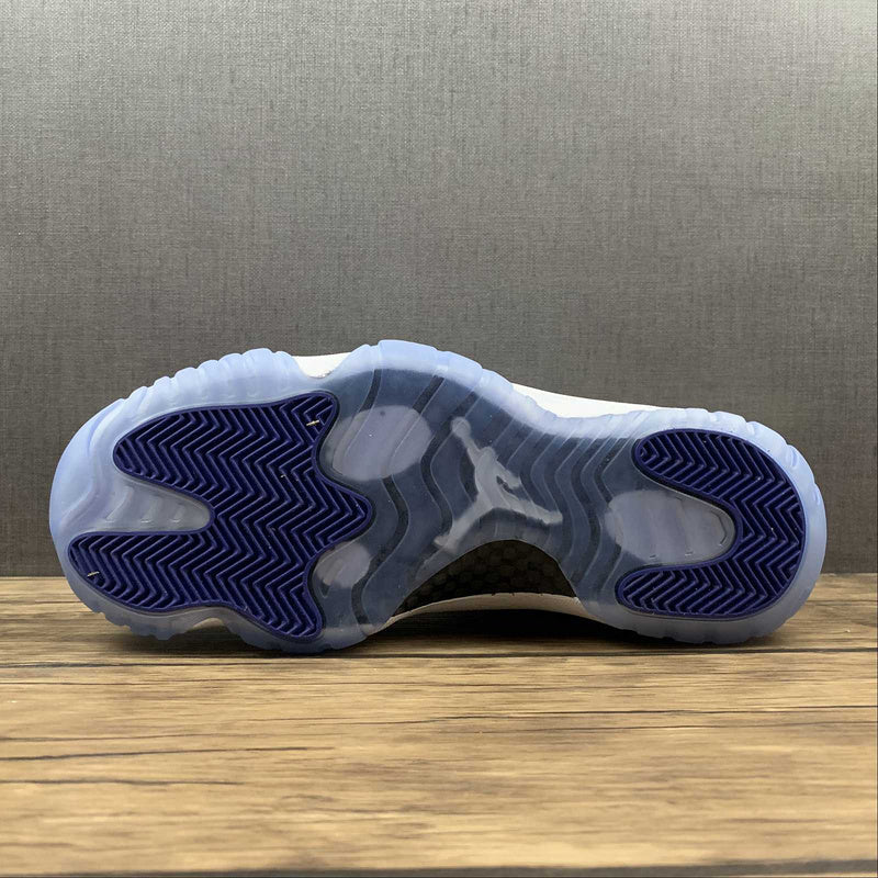 AIR Jordan 11 Retro Low Concord White - - Black Unisex Streetwear Limited Edition - Elevate your sneaker collection with the timeless appeal of the Air Jordan 11 Retro Low