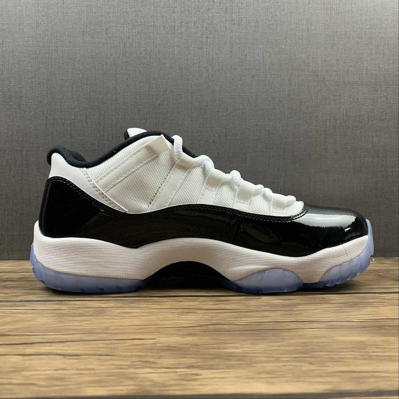 AIR Jordan 11 Retro Low Concord White - - Black Unisex Streetwear Limited Edition - Elevate your sneaker collection with the timeless appeal of the Air Jordan 11 Retro Low