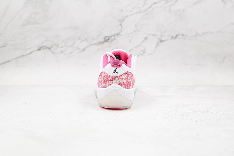 AIR Jordan 11 Retro Low Pink Snakeskin White - Watermelon - Sneakers - Black Unisex Streetwear Limited Edition - **Air Jordan 11 Retro Low Pink Snakeskin White/Watermelon/Black** Elevate your sneaker