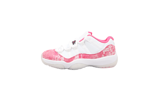 AIR Jordan 11 Retro Low Pink Snakeskin White - Watermelon - Sneakers - Black Unisex Streetwear Limited Edition - **Air Jordan 11 Retro Low Pink Snakeskin White/Watermelon/Black** Elevate your sneaker