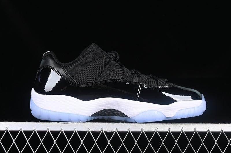 AIR Jordan 11 Retro Low Space Jam Sneakers - Black Unisex Streetwear Limited Edition - The Air Jordan 11 Retro Low Space Jam Black is a must-have for any sneaker