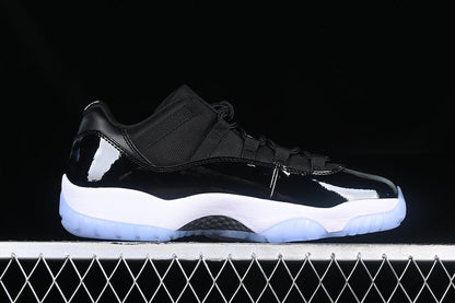 AIR Jordan 11 Retro Low Space Jam Sneakers - Black Unisex Streetwear Limited Edition - The Air Jordan 11 Retro Low Space Jam Black is a must-have for any sneaker