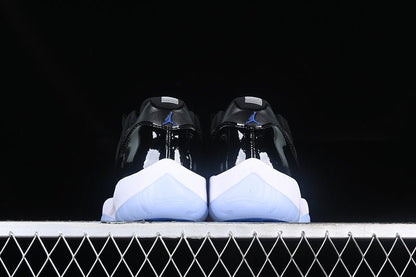 AIR Jordan 11 Retro Low Space Jam Sneakers - Black Unisex Streetwear Limited Edition - The Air Jordan 11 Retro Low Space Jam Black is a must-have for any sneaker