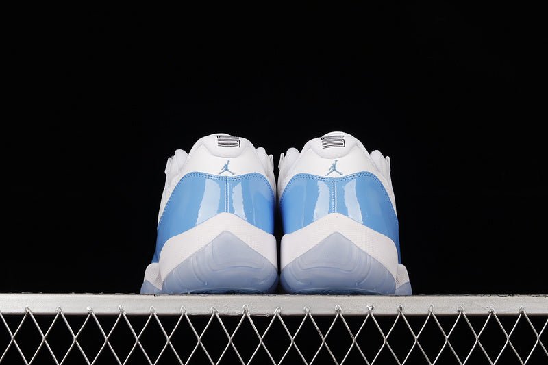 AIR Jordan 11 Retro Low Unc - - University Blue - White Unisex Streetwear Limited Edition - Step into a piece of basketball history with the Air Jordan 11 Retro Low UNC