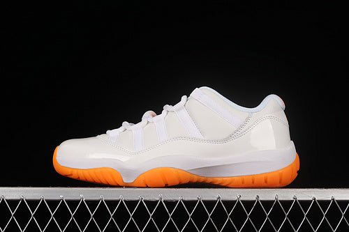 AIR Jordan 11 Retro Low - Bright Citrus Sneakers - White Unisex Streetwear Limited Edition - **Air Jordan 11 Retro Low White/Bright Citrus** Step into summer freshness with the Air Jordan