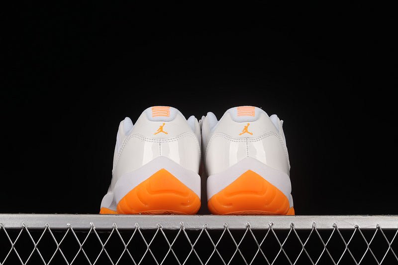 AIR Jordan 11 Retro Low - Bright Citrus Sneakers - White Unisex Streetwear Limited Edition - **Air Jordan 11 Retro Low White/Bright Citrus** Step into summer freshness with the Air Jordan