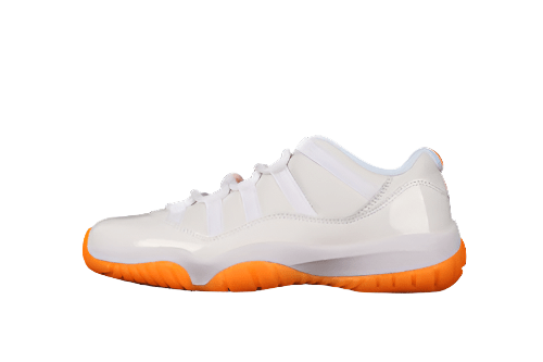 AIR Jordan 11 Retro Low - Bright Citrus Sneakers - White Unisex Streetwear Limited Edition - **Air Jordan 11 Retro Low White/Bright Citrus** Step into summer freshness with the Air Jordan