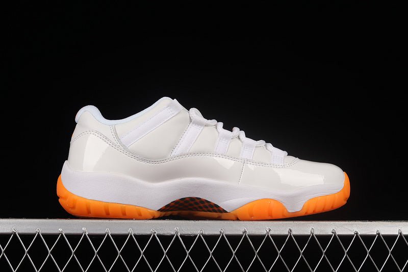 AIR Jordan 11 Retro Low - Bright Citrus Sneakers - White Unisex Streetwear Limited Edition - **Air Jordan 11 Retro Low White/Bright Citrus** Step into summer freshness with the Air Jordan
