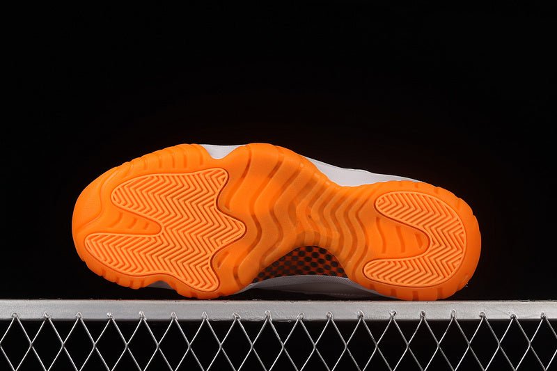 AIR Jordan 11 Retro Low - Bright Citrus Sneakers - White Unisex Streetwear Limited Edition - **Air Jordan 11 Retro Low White/Bright Citrus** Step into summer freshness with the Air Jordan