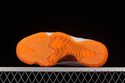 AIR Jordan 11 Retro Low - Bright Citrus Sneakers - White Unisex Streetwear Limited Edition - **Air Jordan 11 Retro Low White/Bright Citrus** Step into summer freshness with the Air Jordan