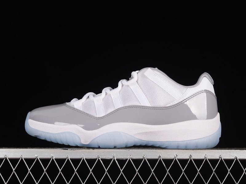 AIR Jordan 11 Retro Low - University Blue Sneakers - White Unisex Streetwear Limited Edition - Step into classic elegance with the Air Jordan 11 Retro Low White/University Blue, a timeless