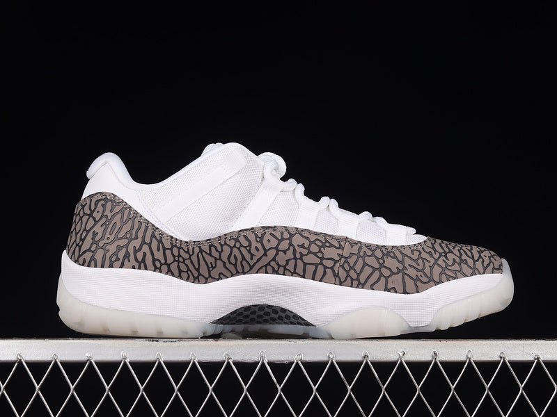 AIR Jordan 11 Retro Low - University Blue Jogger Pants - White Unisex Streetwear Limited Edition - Step into timeless elegance with the Air Jordan 11 Retro Low White/University Blue, a classic