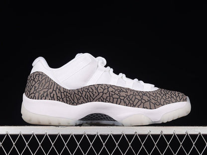 AIR Jordan 11 Retro Low - University Blue Jogger Pants - White Unisex Streetwear Limited Edition - Step into timeless elegance with the Air Jordan 11 Retro Low White/University Blue, a classic
