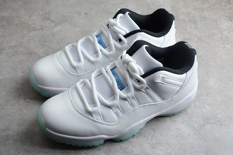 AIR Jordan 11 Retro Low White - White - - Legend Blue Sneakers - Black Unisex Streetwear Limited Edition - **Air Jordan 11 Retro Low White/White/Black/Legend Blue** Introducing the Air Jordan 11 Retro