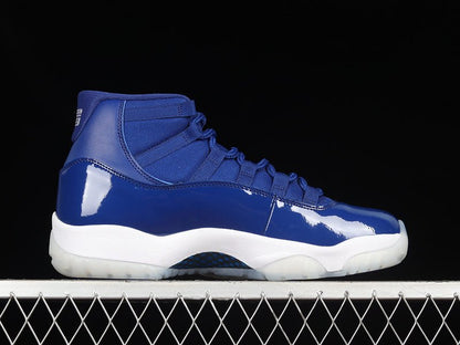 AIR Jordan 11 Retro Midnight Navy - - White Unisex Streetwear Limited Edition - Experience timeless elegance and performance with the Air Jordan 11 Retro Midnight Navy/White, a masterful