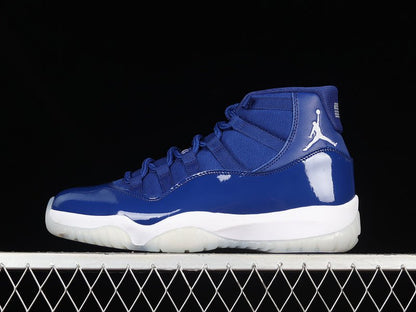 AIR Jordan 11 Retro Midnight Navy - - White Unisex Streetwear Limited Edition - Experience timeless elegance and performance with the Air Jordan 11 Retro Midnight Navy/White, a masterful