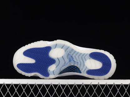 AIR Jordan 11 Retro Midnight Navy - - White Unisex Streetwear Limited Edition - Experience timeless elegance and performance with the Air Jordan 11 Retro Midnight Navy/White, a masterful