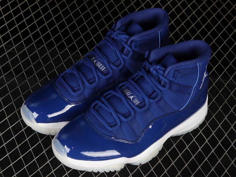AIR Jordan 11 Retro Midnight Navy - - White Unisex Streetwear Limited Edition - Experience timeless elegance and performance with the Air Jordan 11 Retro Midnight Navy/White, a masterful