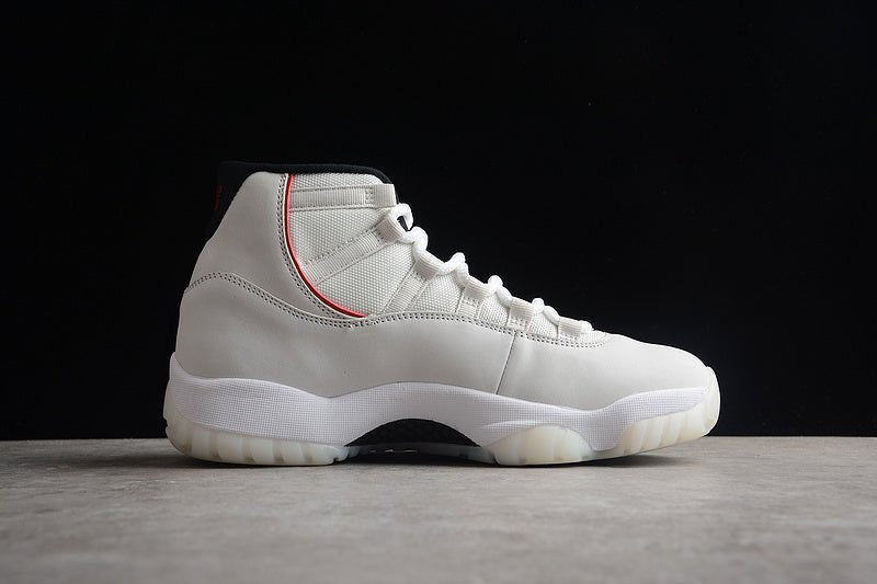 AIR Jordan 11 Retro Platinum Tint - Sail-university - Red Unisex Streetwear Limited Edition - Discover the perfect blend of elegance and sport with the Air Jordan 11 Retro Platinum