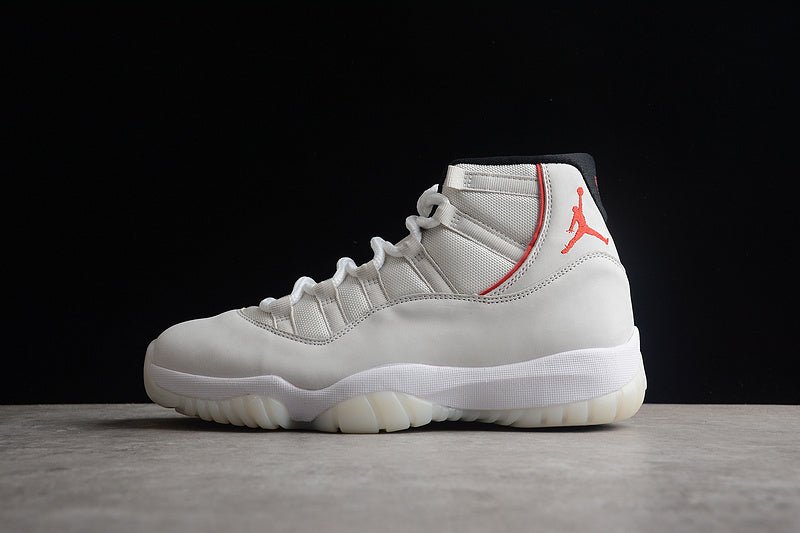 AIR Jordan 11 Retro Platinum Tint - Sail-university - Red Unisex Streetwear Limited Edition - Discover the perfect blend of elegance and sport with the Air Jordan 11 Retro Platinum