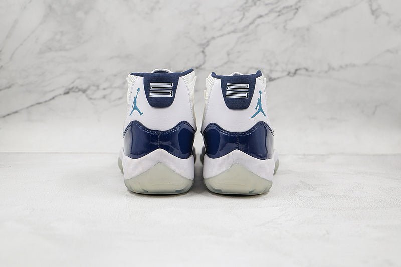 AIR Jordan 11 Retro Win Like 82 - Midnight Navy-university Blu Sneakers - White Unisex Streetwear Limited Edition - **Air Jordan 11 Retro Win Like 82 White/Midnight Navy-University Blue** Celebrate ba