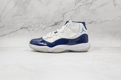 AIR Jordan 11 Retro Win Like 82 - Midnight Navy-university Blu Sneakers - White Unisex Streetwear Limited Edition - **Air Jordan 11 Retro Win Like 82 White/Midnight Navy-University Blue** Celebrate ba