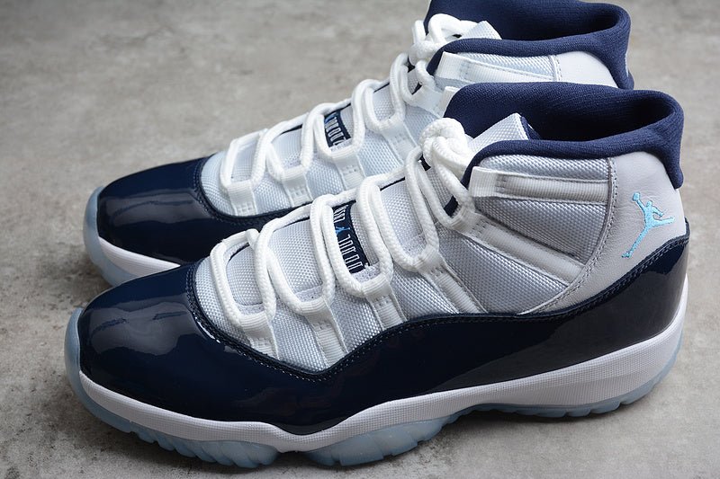 AIR Jordan 11 Retro Win Like 82 - Midnight Navy-university Blue - White Unisex Streetwear Limited Edition - **Air Jordan 11 Retro Win Like 82 White/Midnight Navy-University Blue** Step into classic el
